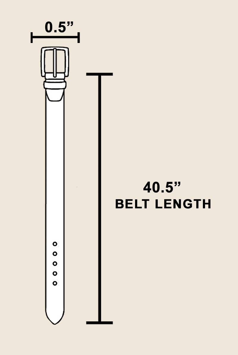 Triangle Buckle Leather Belt