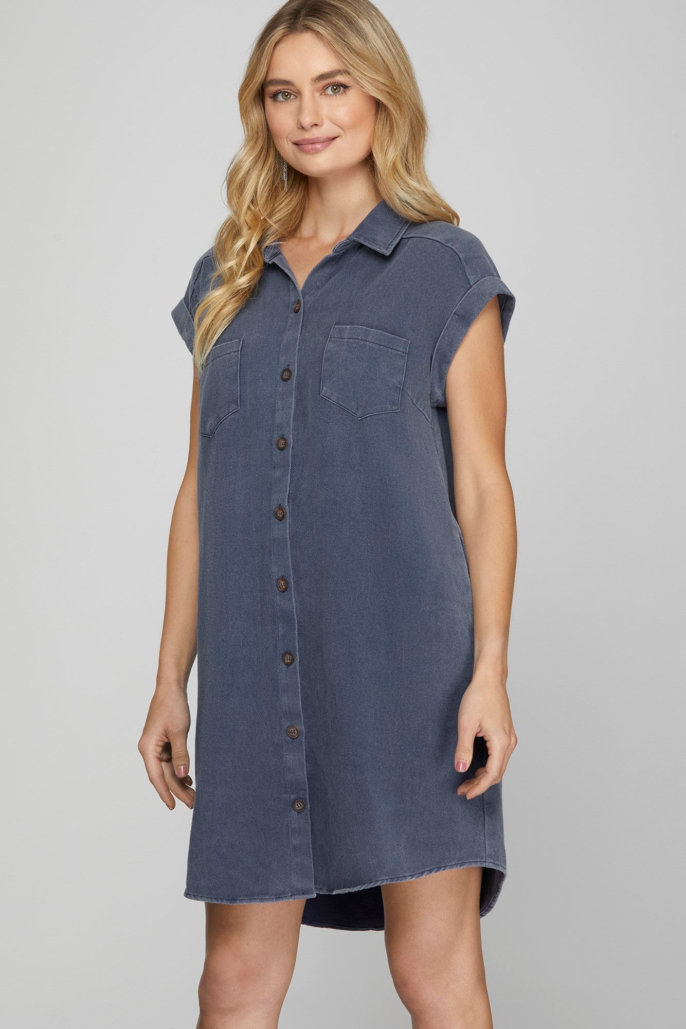 Denim Blue Twill Dress
