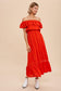 Chili Red OTS Dress