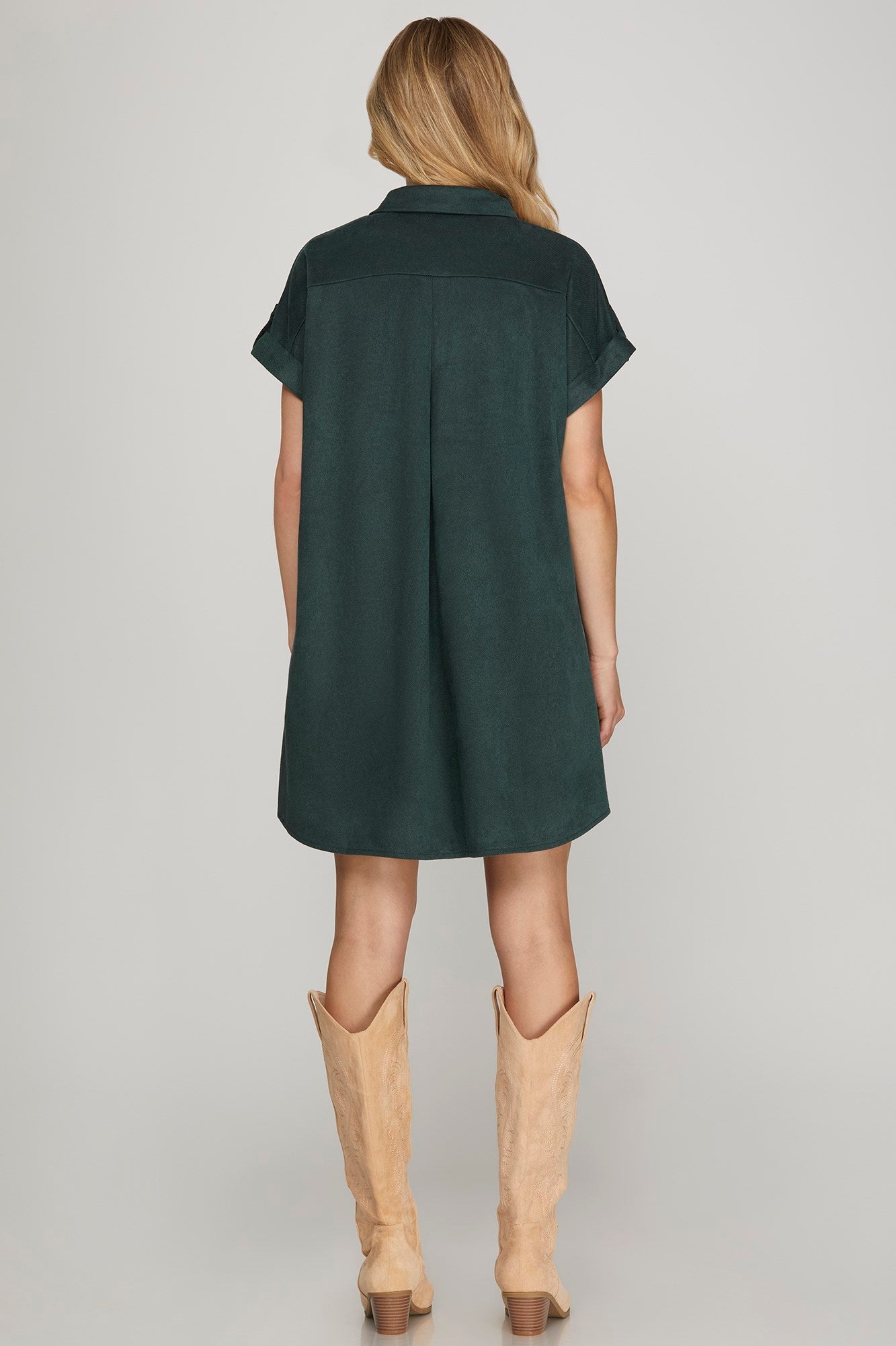 Hunter Green Suede Dress