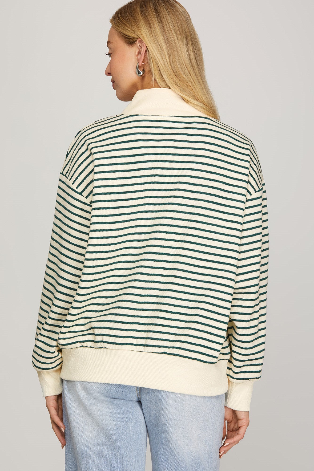 Sea Green Half Zip Sweatshirt