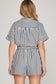 Navy Striped Romper