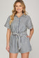Navy Striped Romper