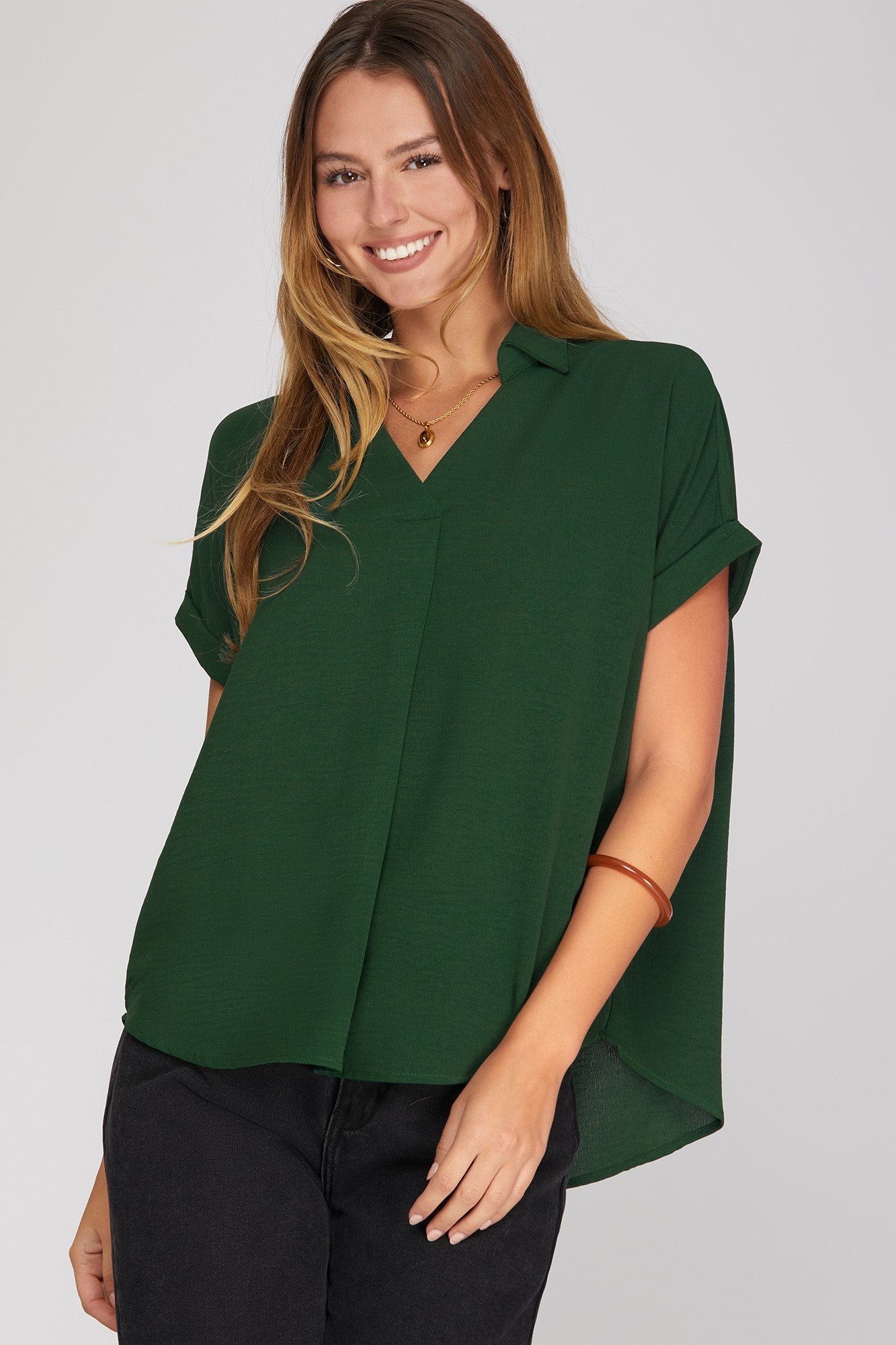 Sea Green Collared Shirt