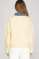 Cream Denim Collared Sweater