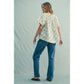 Ivory Floral Drop Shoulder Blouse