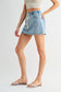HighRise Pull-on Denim Skirt
