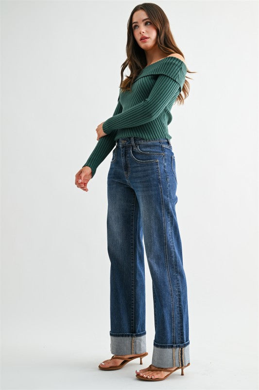 Slim Wide Cuffed Mya Denim