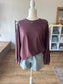Maroon Crew Long Sleeve Top