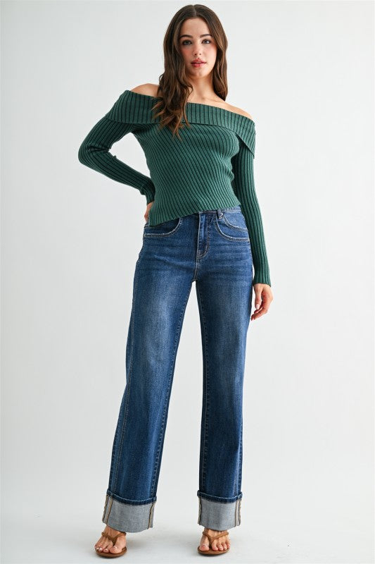 Slim Wide Cuffed Mya Denim