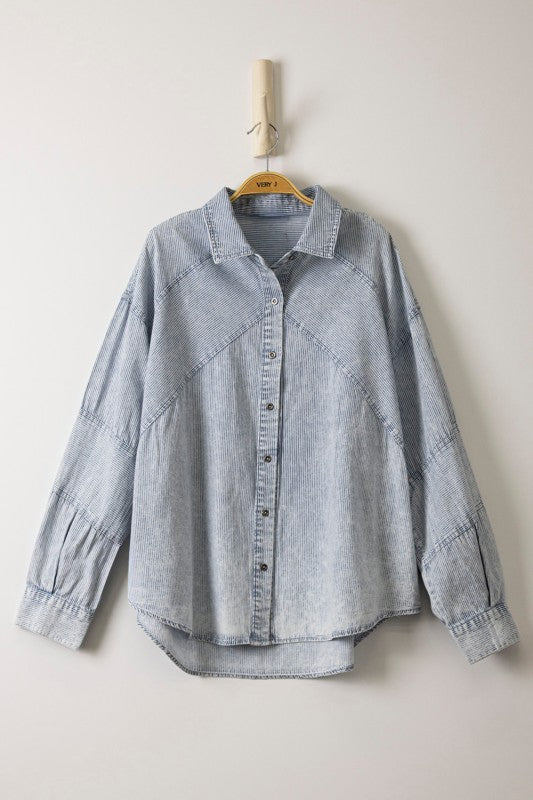 Lt Indigo Chambray 2 Top