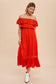 Chili Red OTS Dress