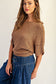Cocoa/Hunter Green Dolman Sweater