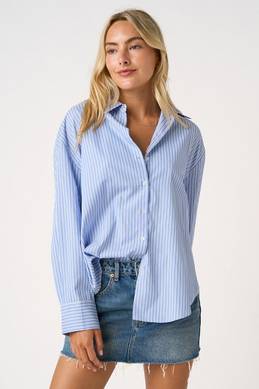 Blue/White Button Down Shirt