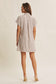 Taupe Striped Textured Dress