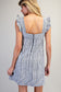 Ink Striped Mini Dress