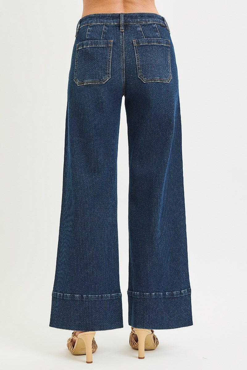 Corduroy Mid Rise Wide Leg