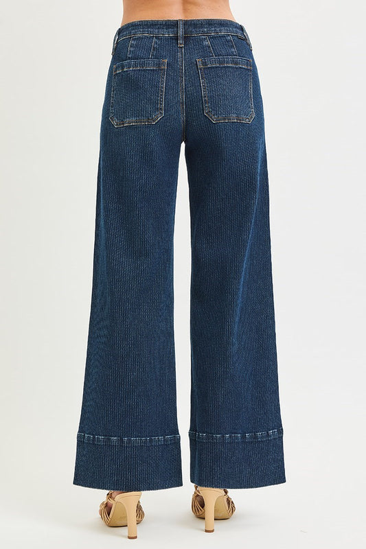 Corduroy Mid Rise Wide Leg