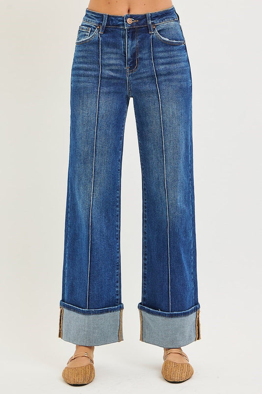 High Rise Lined Cuff Ana Denim