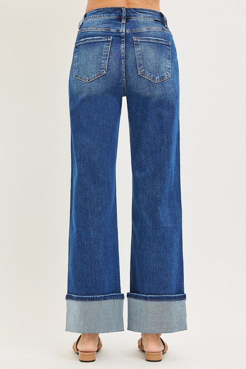 High Rise Lined Cuff Ana Denim