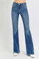 Mid Rise Medium Wash Flares New
