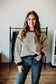 Ecru Red Striped Pullover