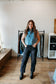 Jade Black Ankle Barrel Denim