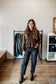 Brown Leopard Smocked Top