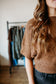 Cocoa/Hunter Green Dolman Sweater