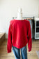 Red Acid Wash Crew Neck