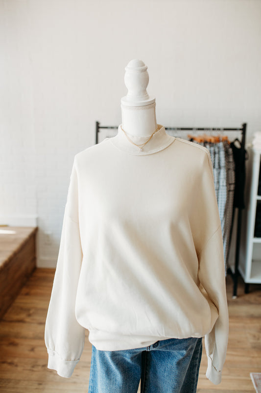 Alpaca Acid Wash Mock Neck