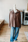 Dk Brown Mineral Wash Pullover
