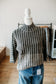 Black/Grey Two Tone Mock Neck