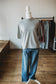 Grey Half Sleeve Sweater