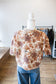Ivory/Brown Floral Print Cardi