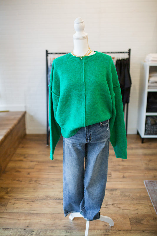 Emerald Seam Detail Pullover