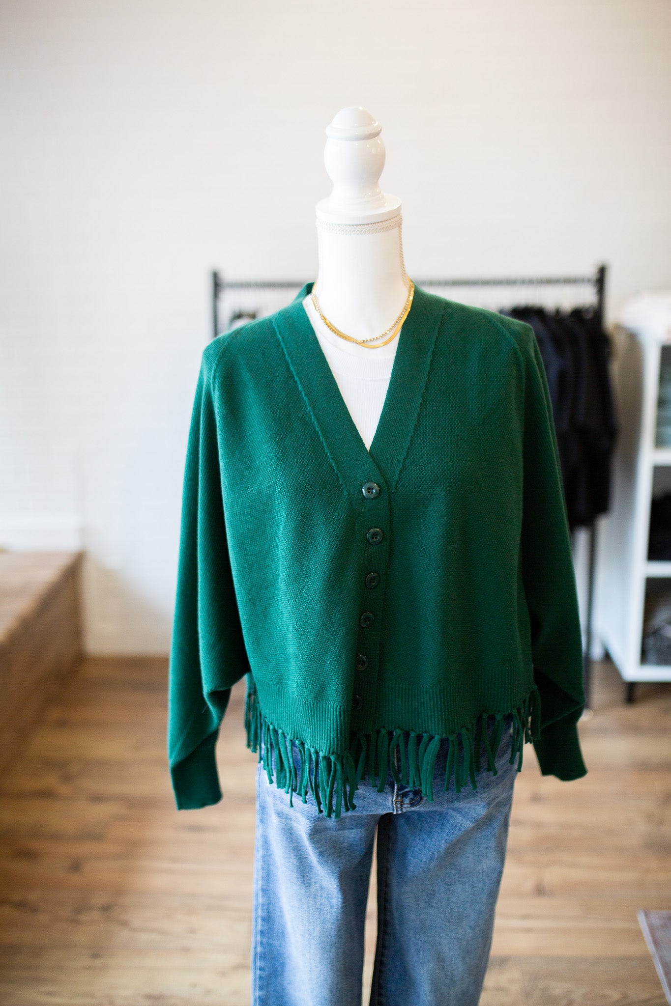Forest Fringe Hem Caridgan