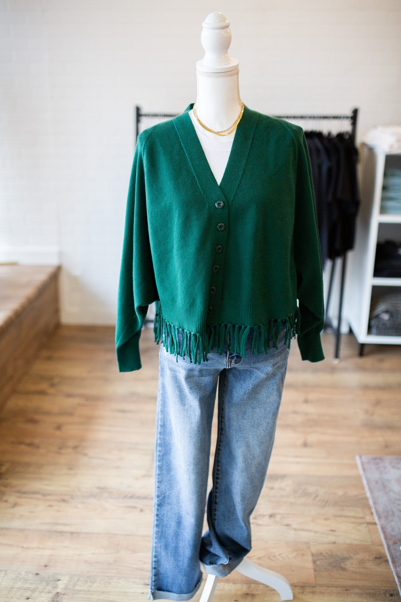 Forest Fringe Hem Caridgan