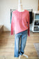 Pink Half Button Sweater