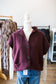 Burgundy Hoodie Cardi