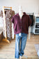 Burgundy Hoodie Cardi