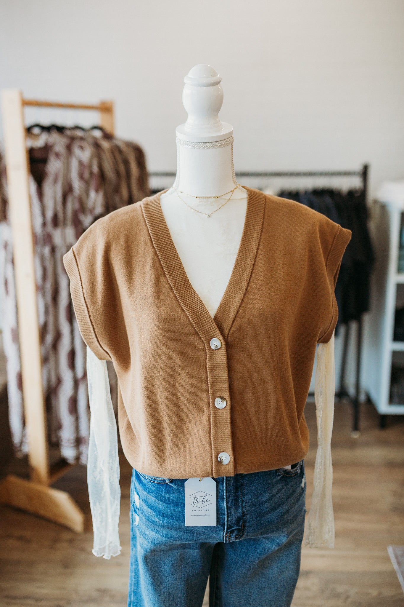 Camel Sweater Vest