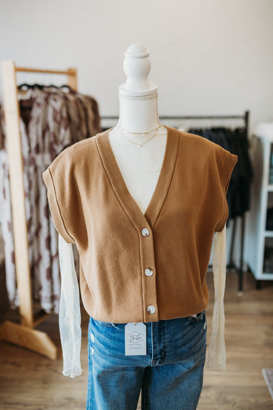 Camel Sweater Vest