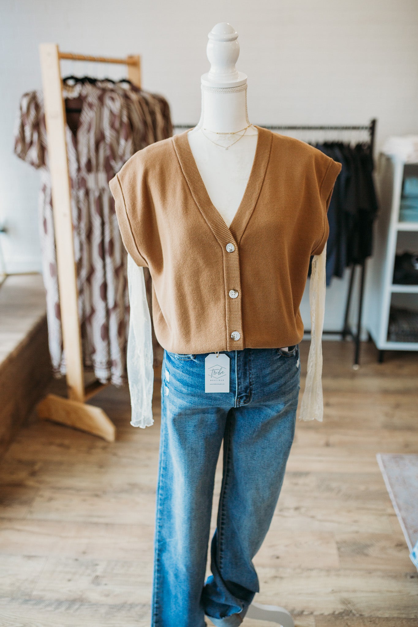 Camel Sweater Vest