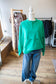 Teal Green Front Pocket Sweatshirt