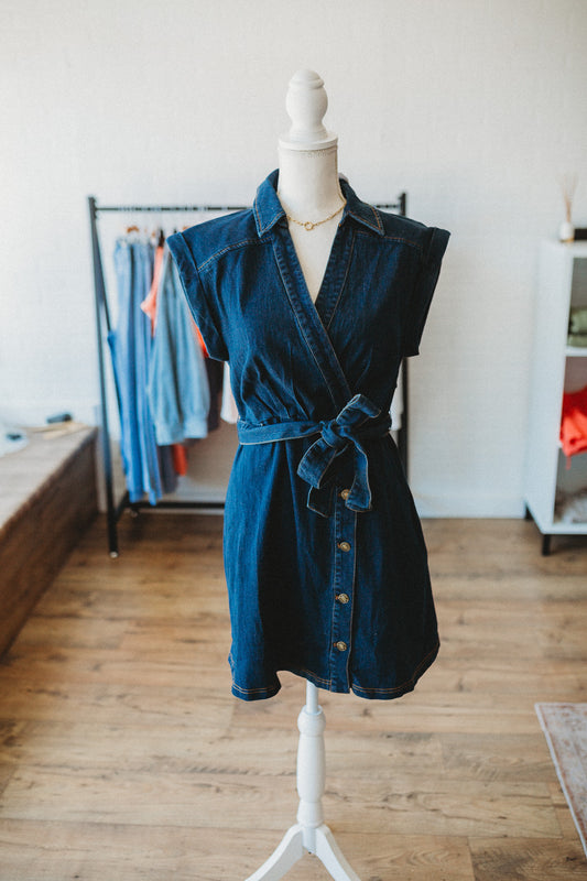 Dk Denim Surplice Dress