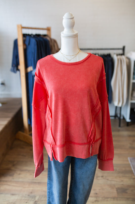 Tomato Vintage Washed Pullover
