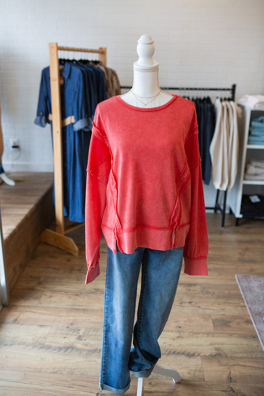Tomato Vintage Washed Pullover