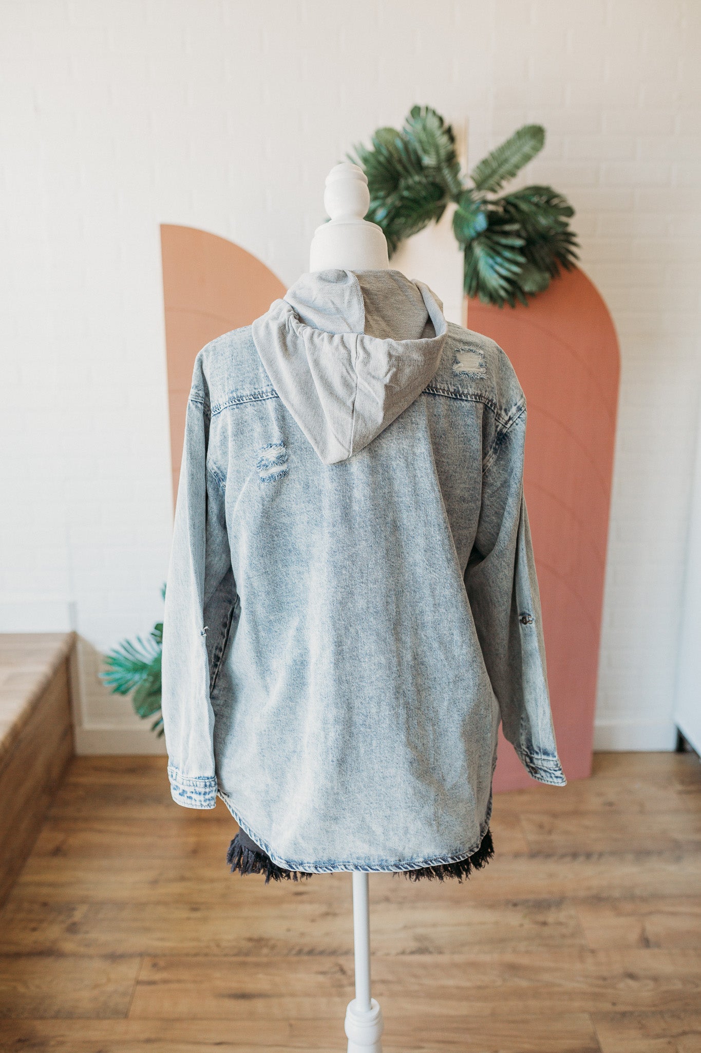 Vintage Denim Hoodie Jacket