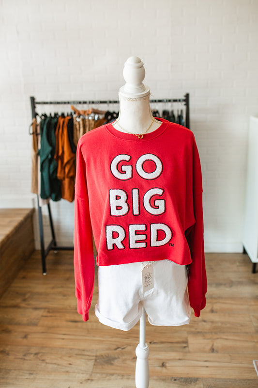 Nebraska Perkins Chenille Cropped Longsleeve